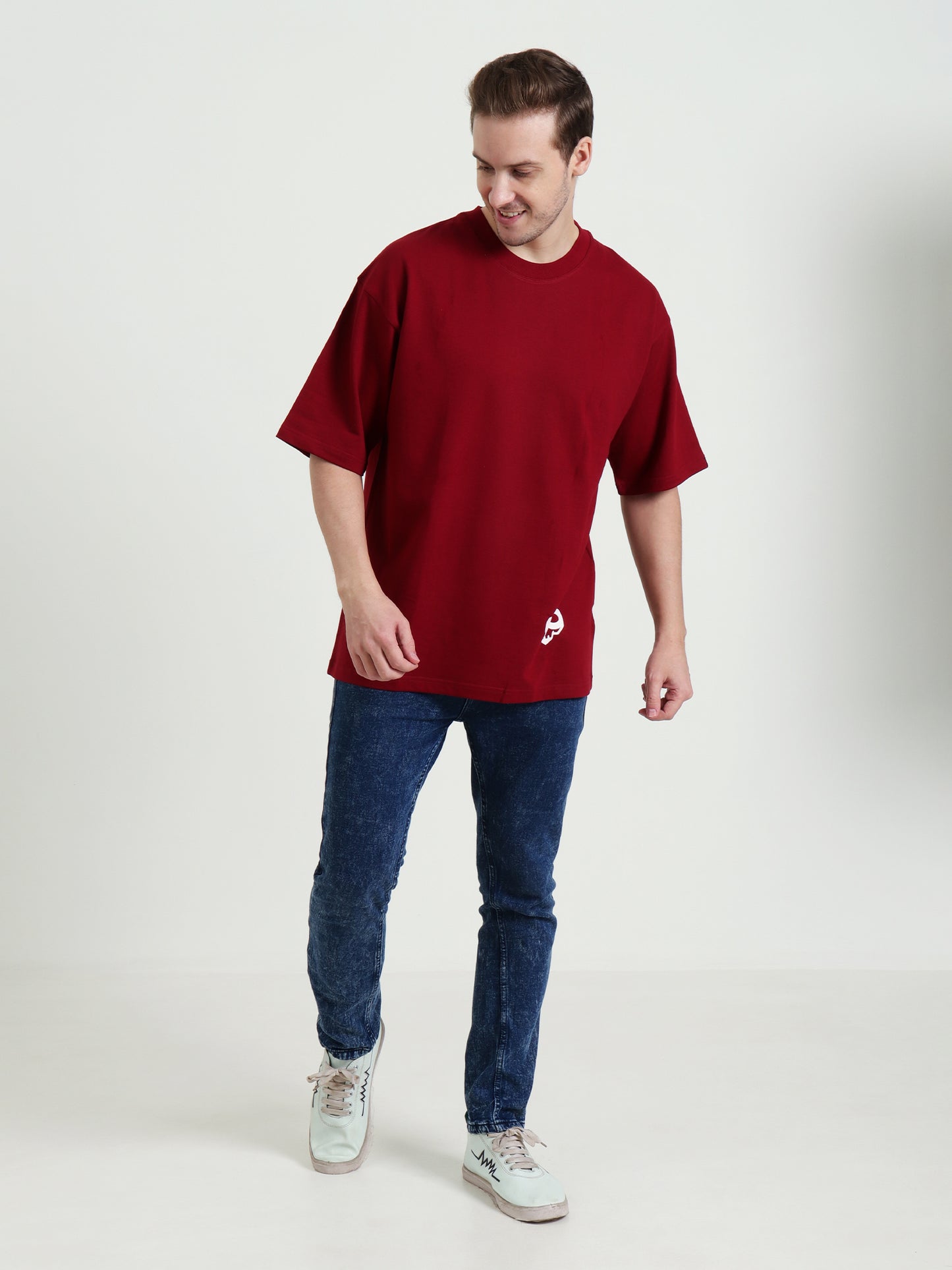 Demongod Oversized Red T-Shirt – Demon Hornet Puff Print