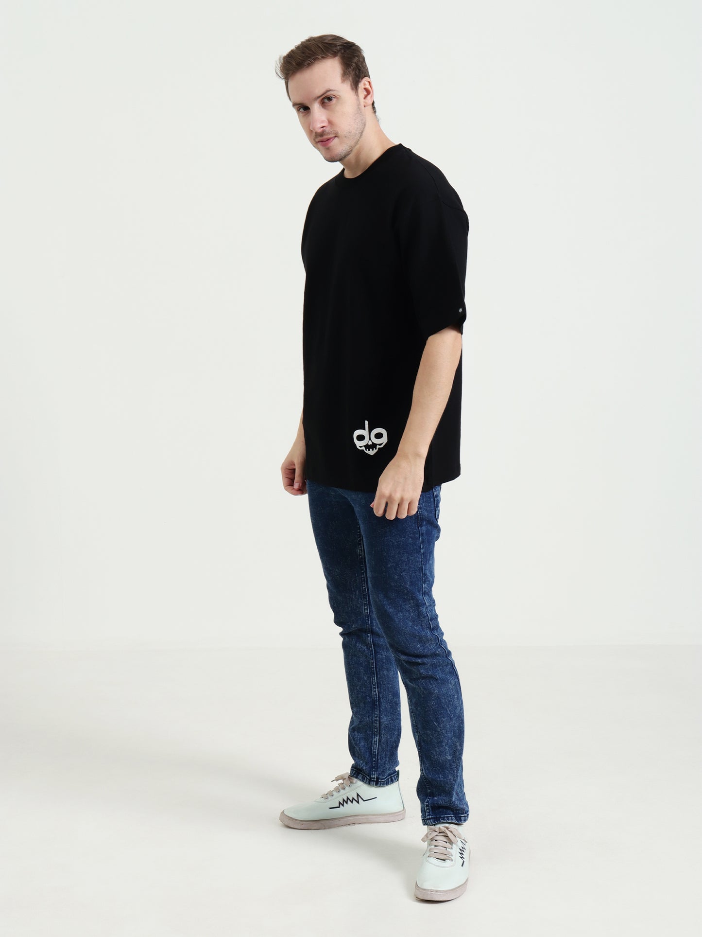 Demongod Oversized Black Unisex T-Shirt – Demon Goddess Puff Print