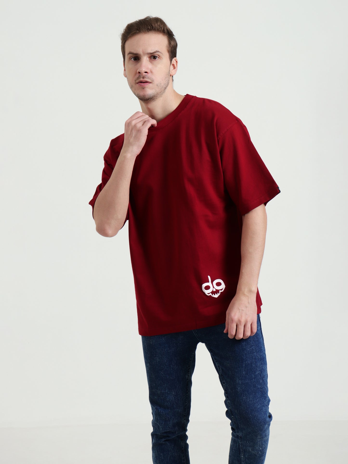 Demongod Oversized Red T-Shirt – Demon Hornet Puff Print