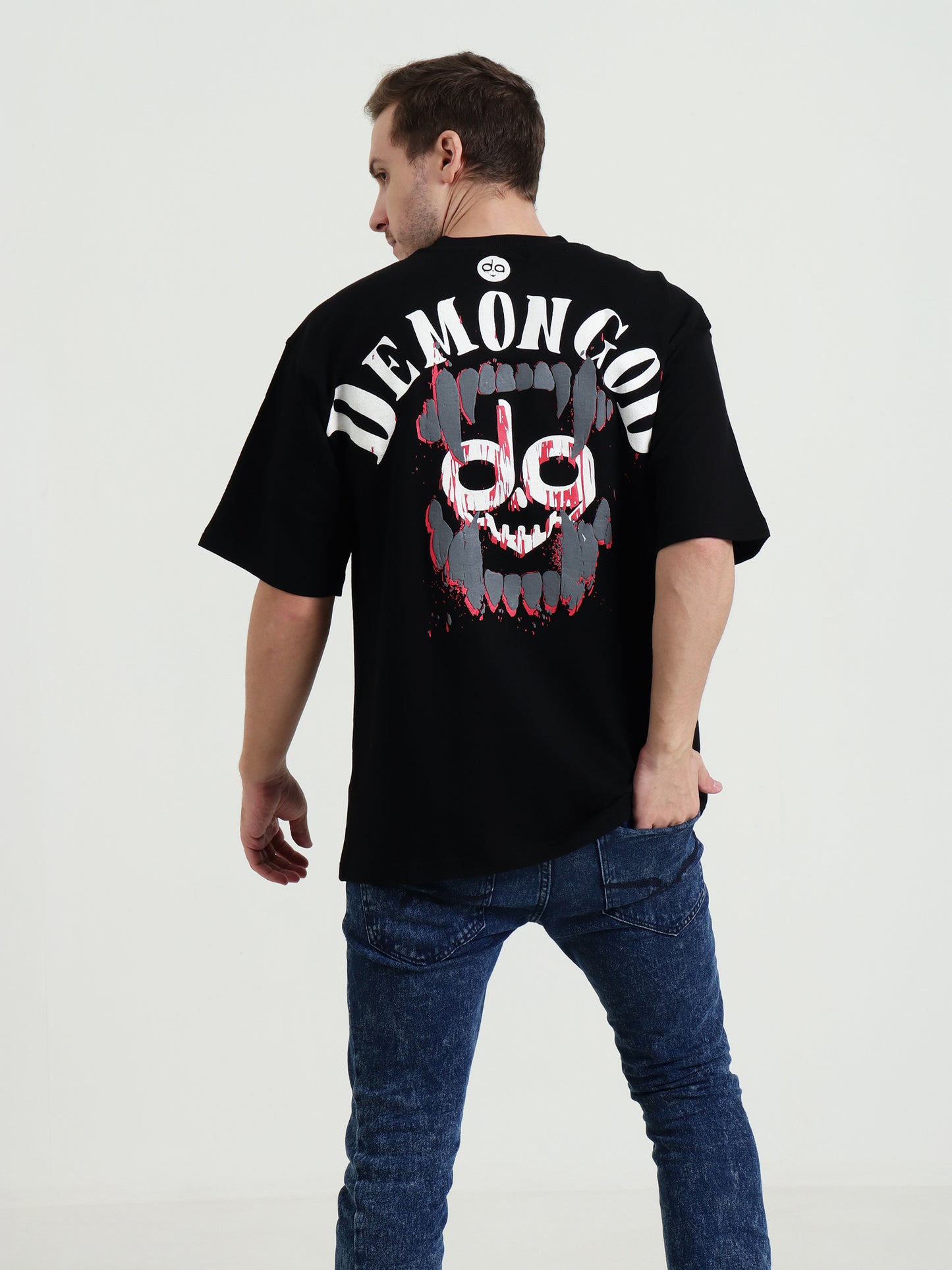 Demonbite Tee Oversized Black Unisex T-Shirt – Puff Print