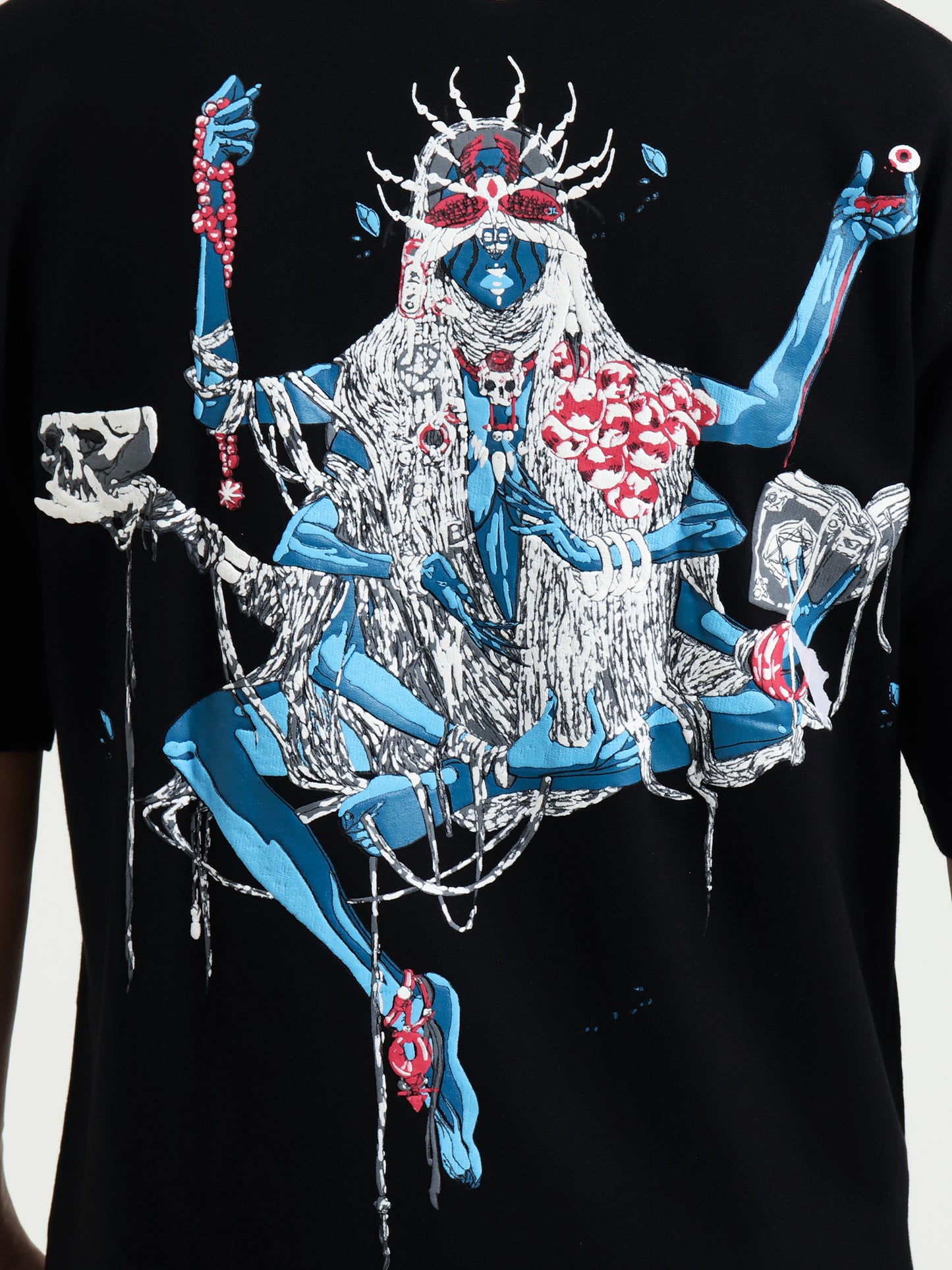 Demongod Oversized Black Unisex T-Shirt – Demon Goddess Puff Print