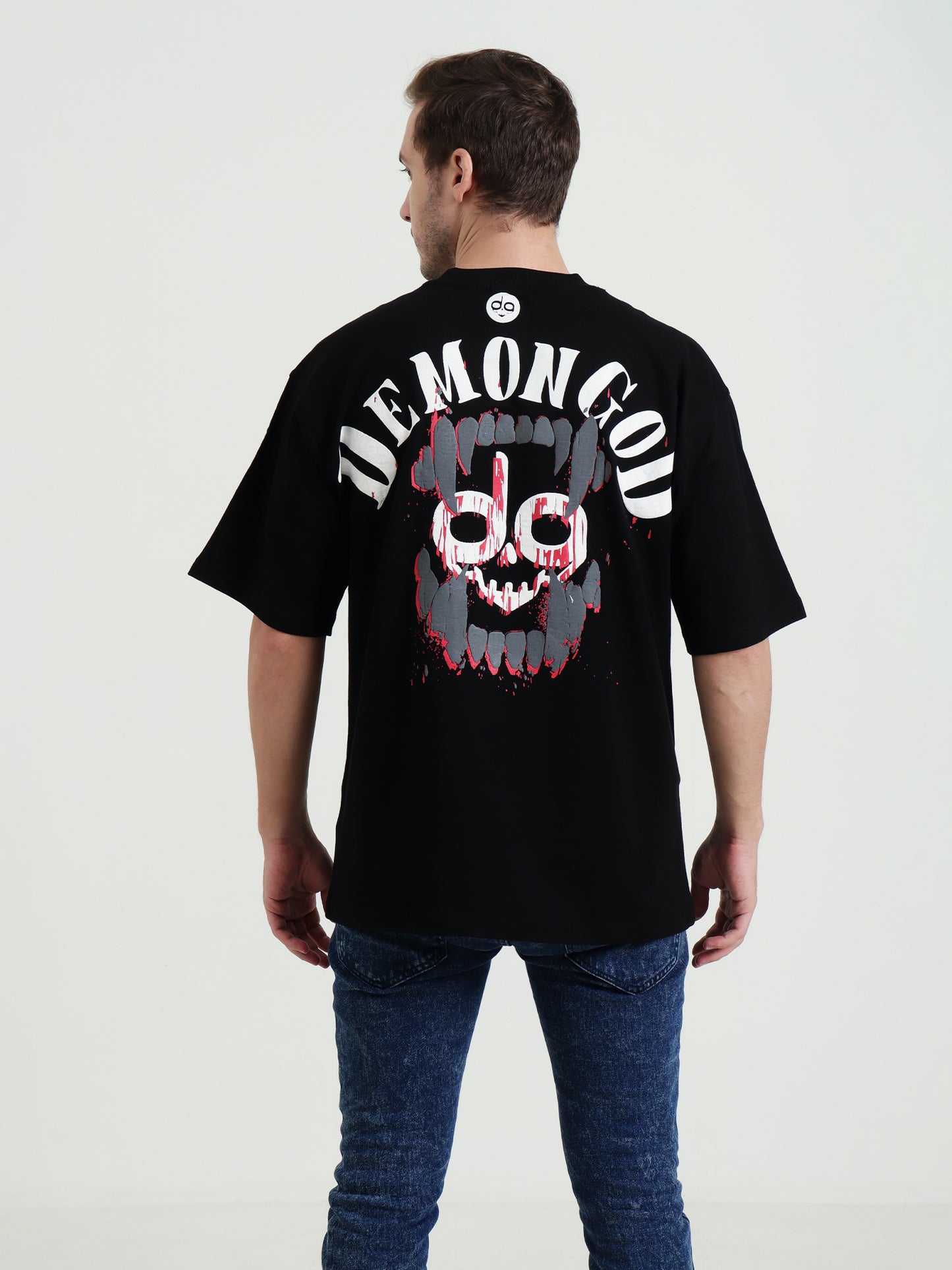 Demonbite Tee Oversized Black Unisex T-Shirt – Puff Print