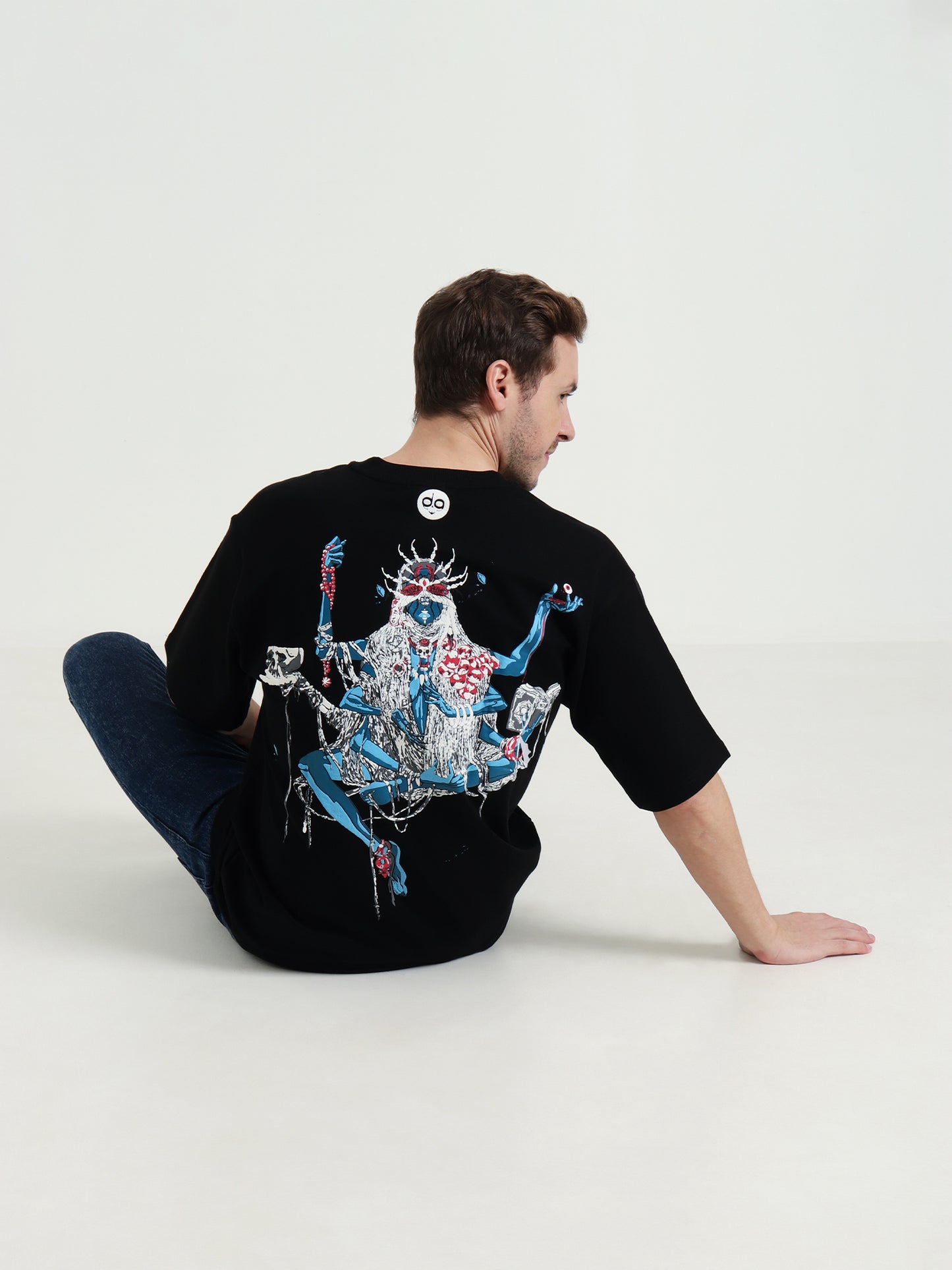 Demongod Oversized Black Unisex T-Shirt – Demon Goddess Puff Print