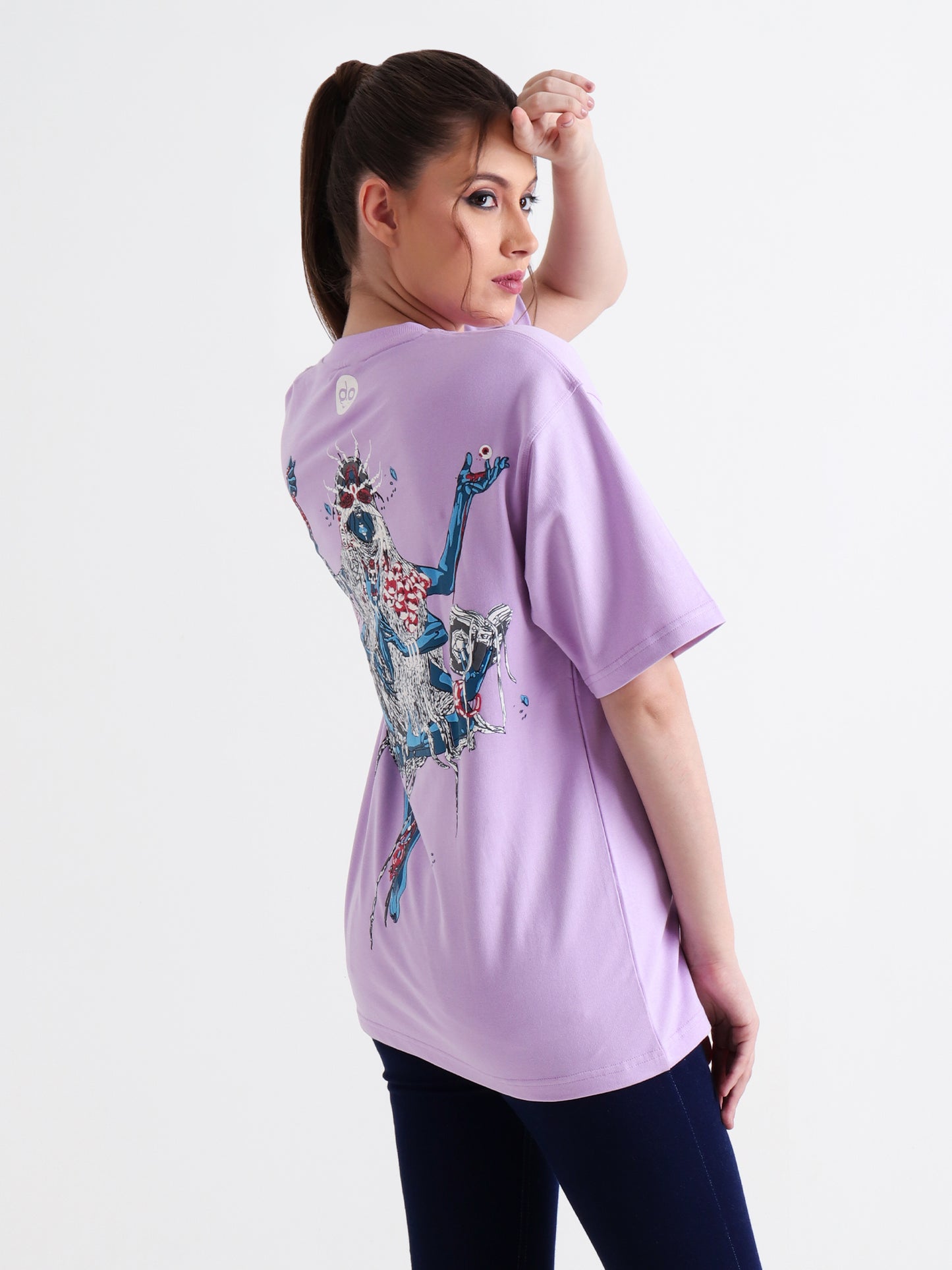 Mother of Shadows Oversized Lavender Unisex T-Shirt –  Puff Print