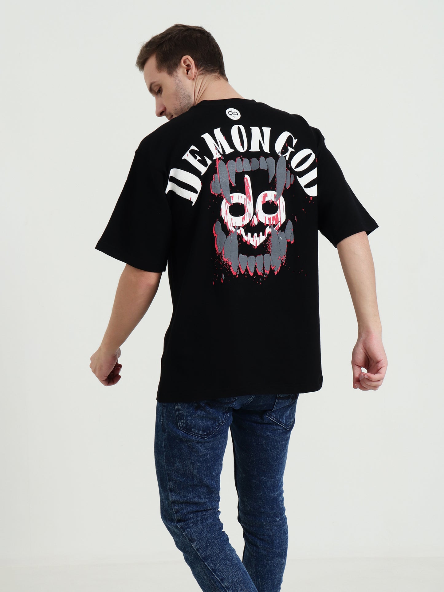 Demonbite Tee Oversized Black Unisex T-Shirt –  Puff Print