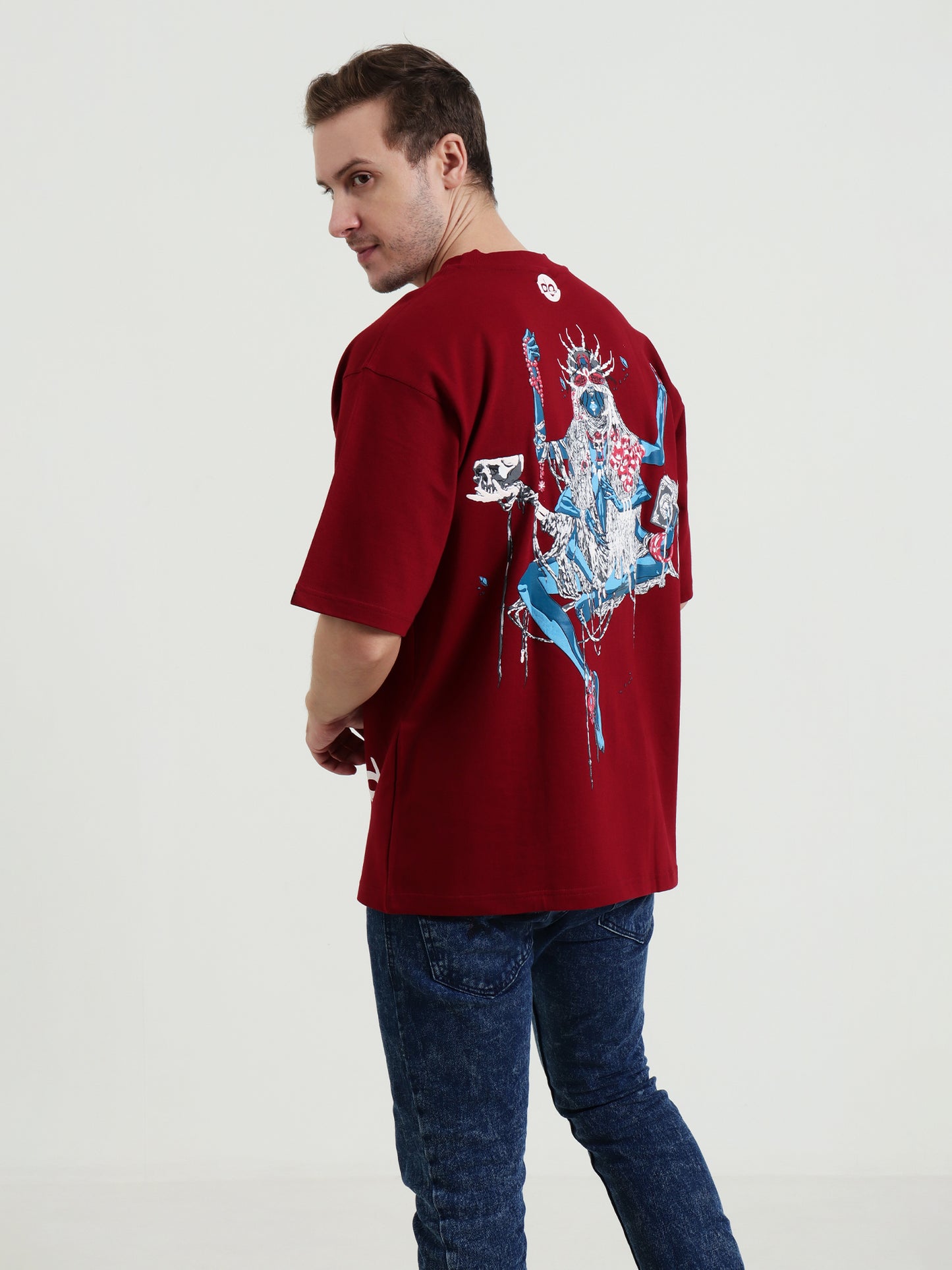 Mother of Shadows Tee Oversized Red Unisex T-Shirt – Puff Print