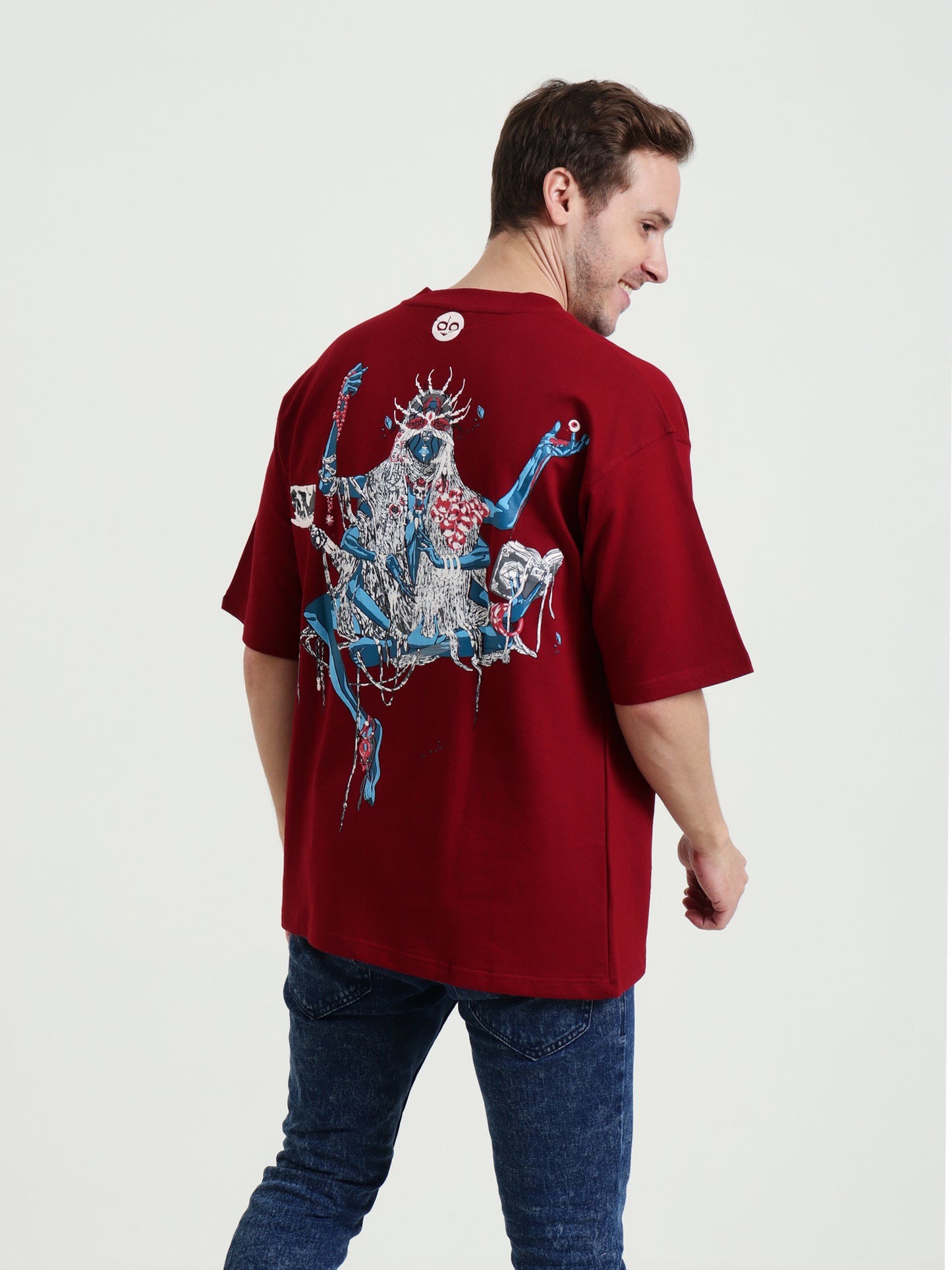 Mother of Shadows Tee Oversized Red Unisex T-Shirt – Puff Print