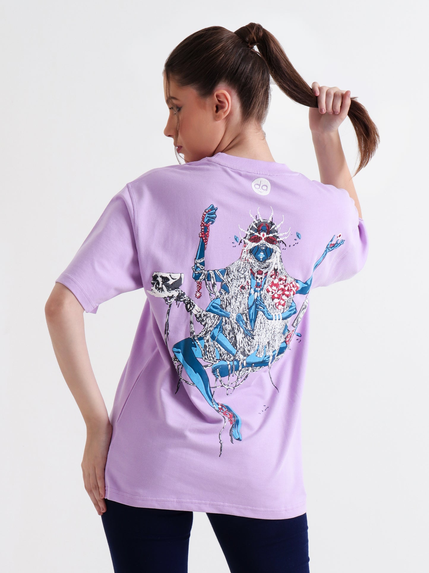 Mother of Shadows Oversized Lavender Unisex T-Shirt –  Puff Print
