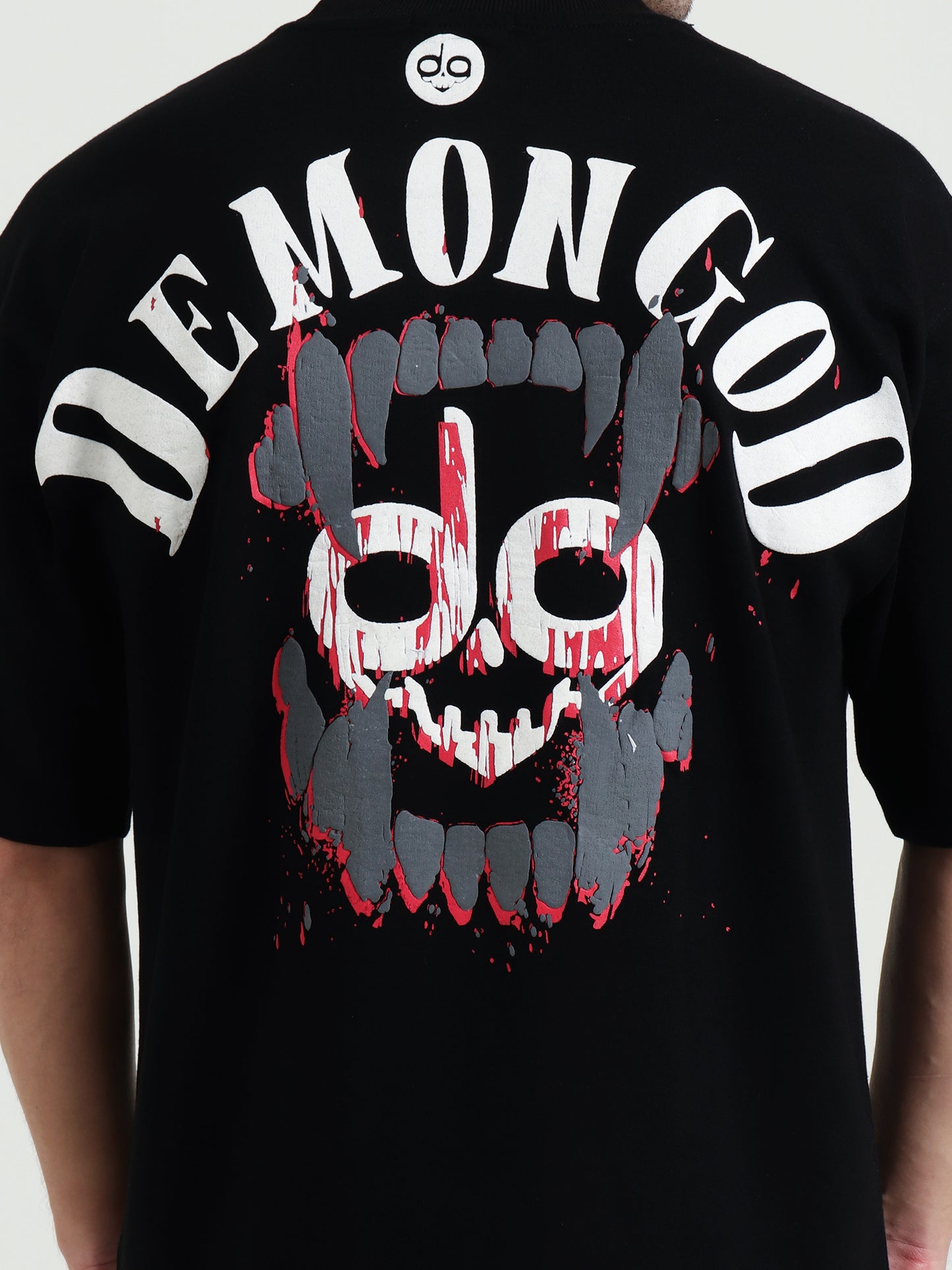 Demonbite Tee Oversized Black Unisex T-Shirt –  Puff Print