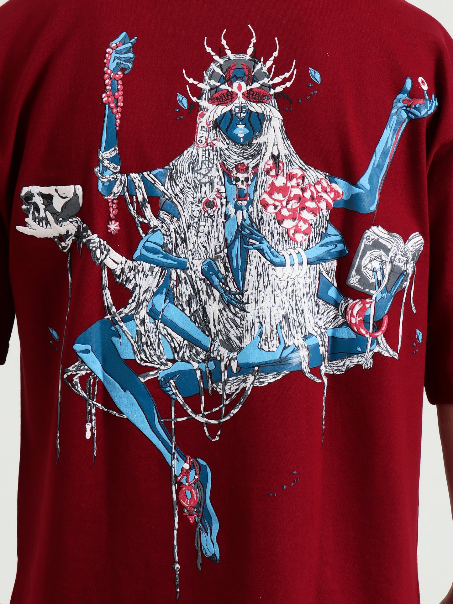 Mother of Shadows Tee Oversized Red Unisex T-Shirt – Puff Print