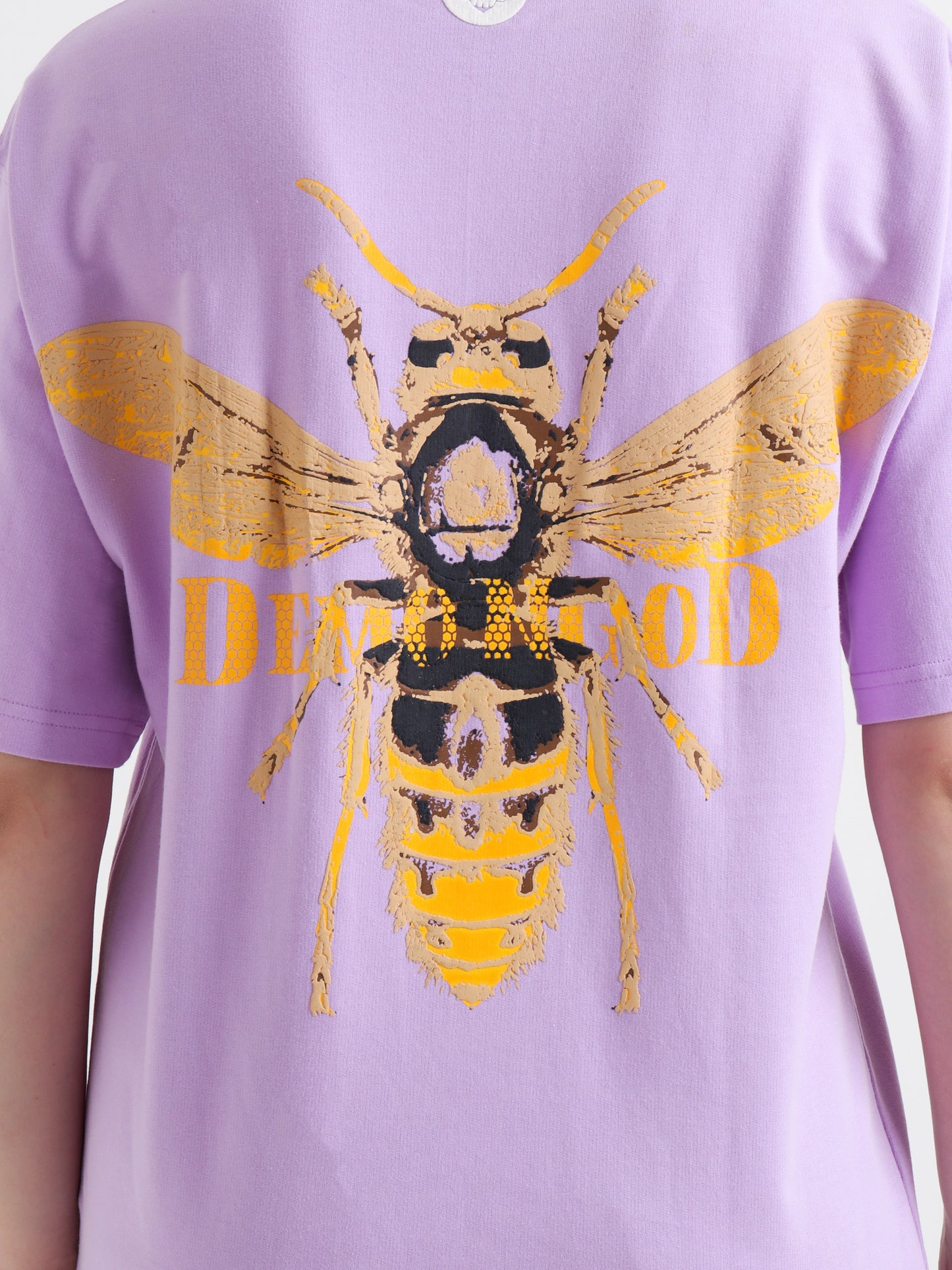 Yellow Death Oversized Lavender Unisex T-Shirt – Puff Print