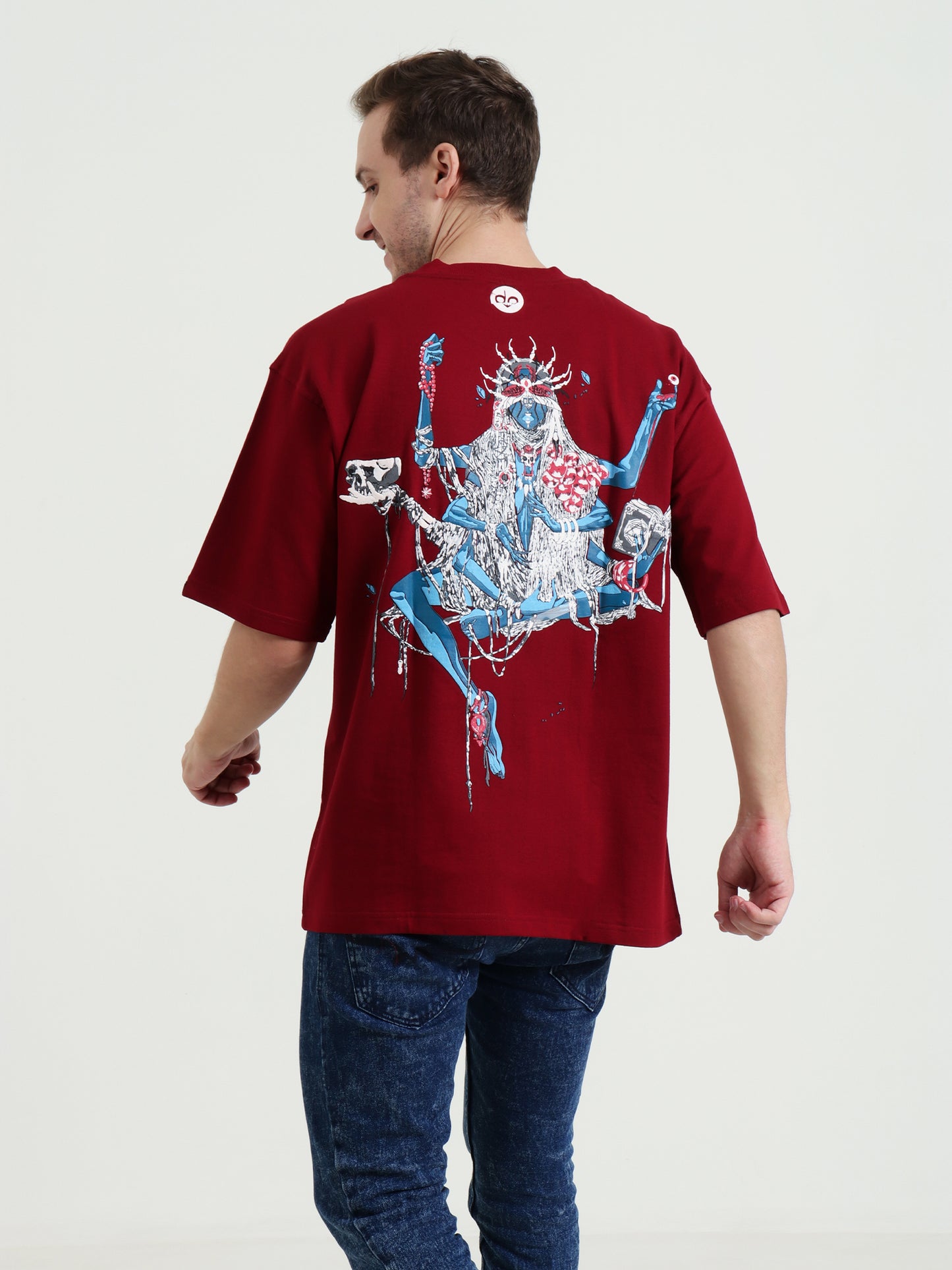 Mother of Shadows Tee Oversized Red Unisex T-Shirt – Puff Print