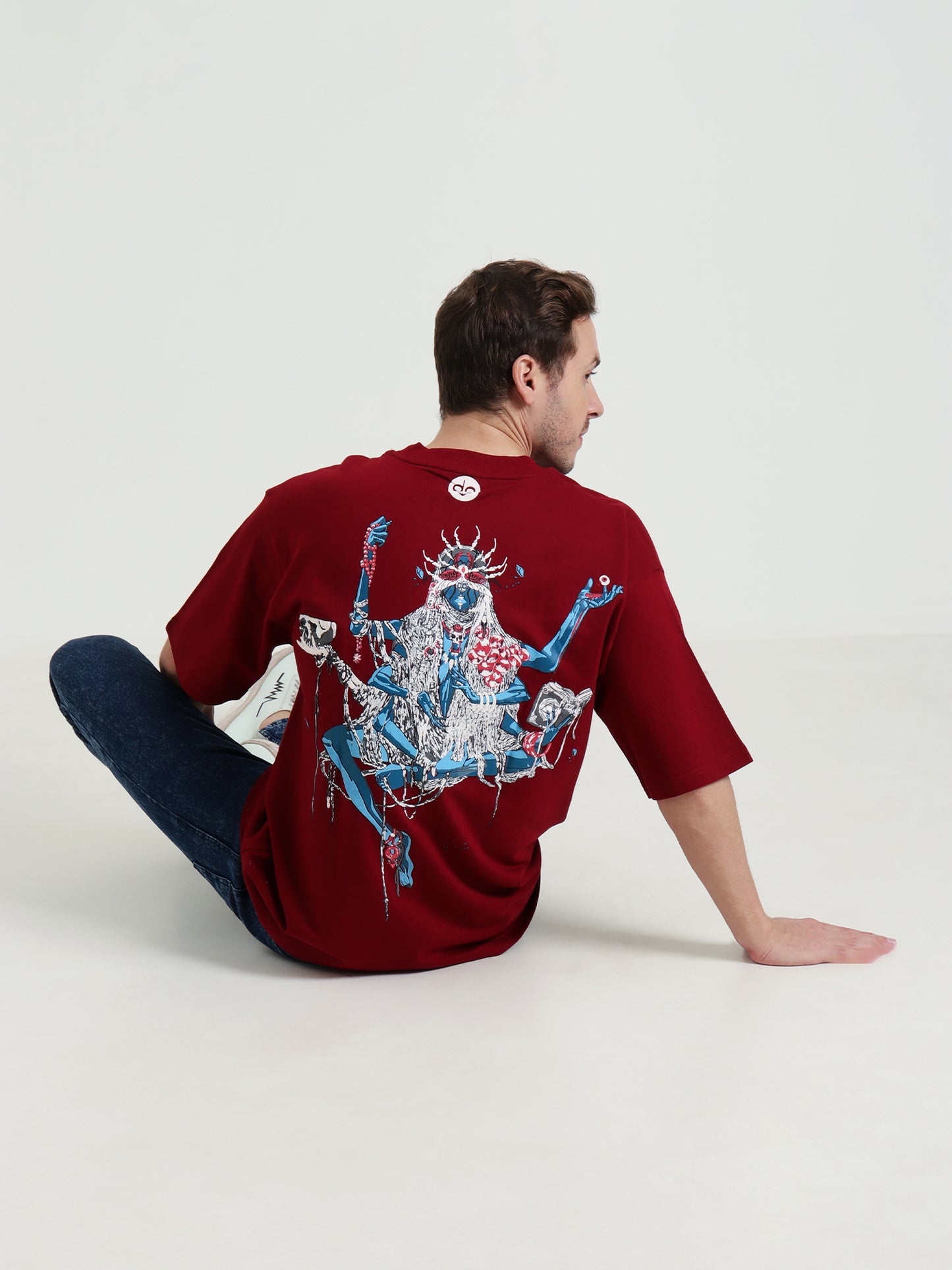 Mother of Shadows Tee Oversized Red Unisex T-Shirt – Puff Print